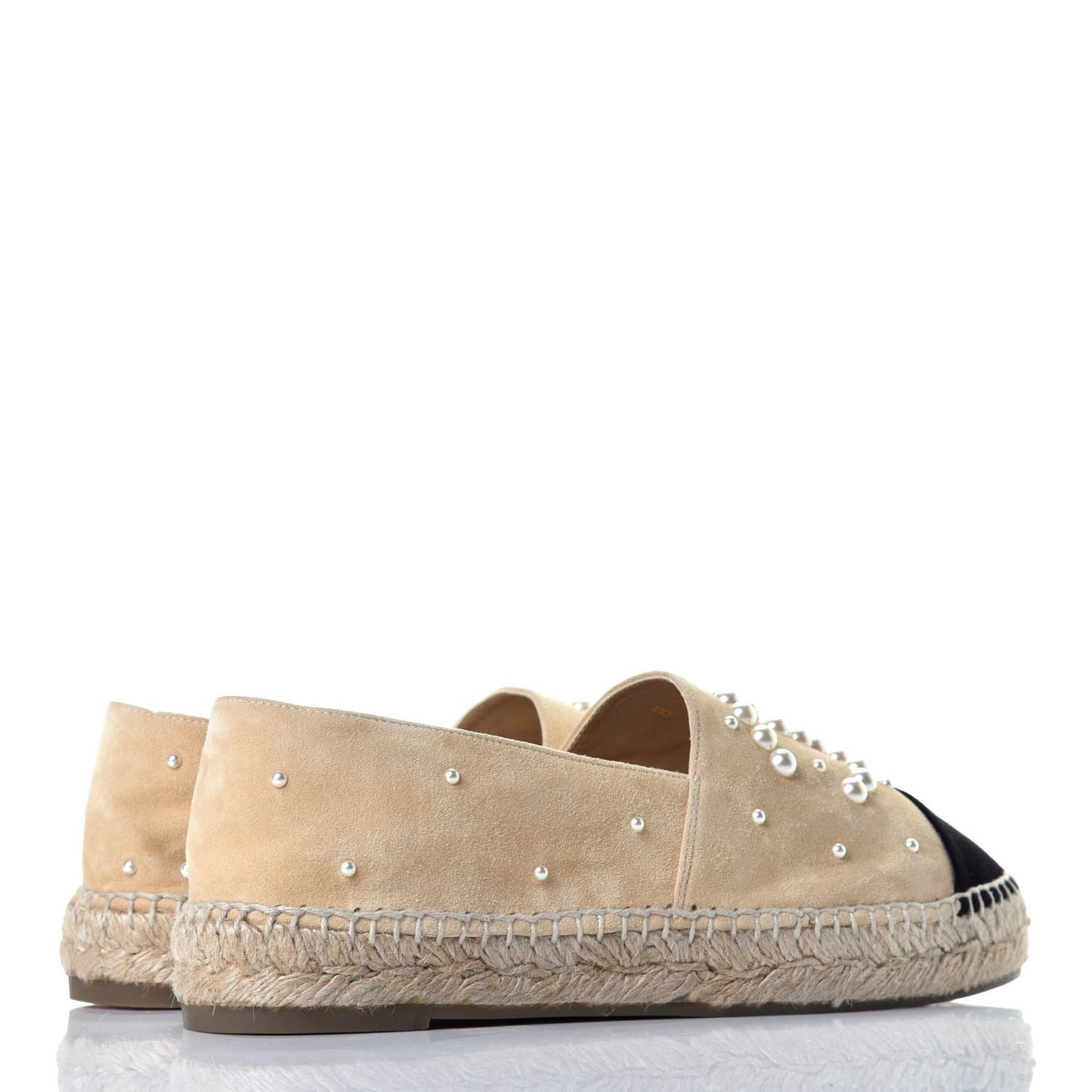 Suede Pearl CC Espadrilles 39 Beige Black