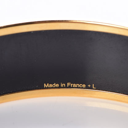 Hermes Enamel Printed Wide Ex Libris Bracelet 65 5 of 6
