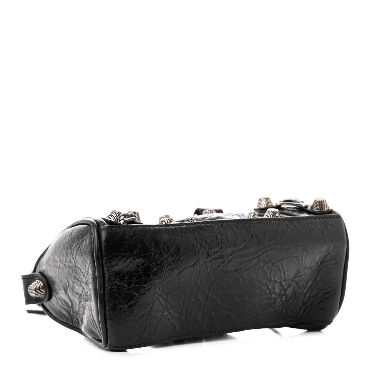 Balenciaga Agneau Arena Crystal Neo Nano Cagole Handbag Black 5 of 13