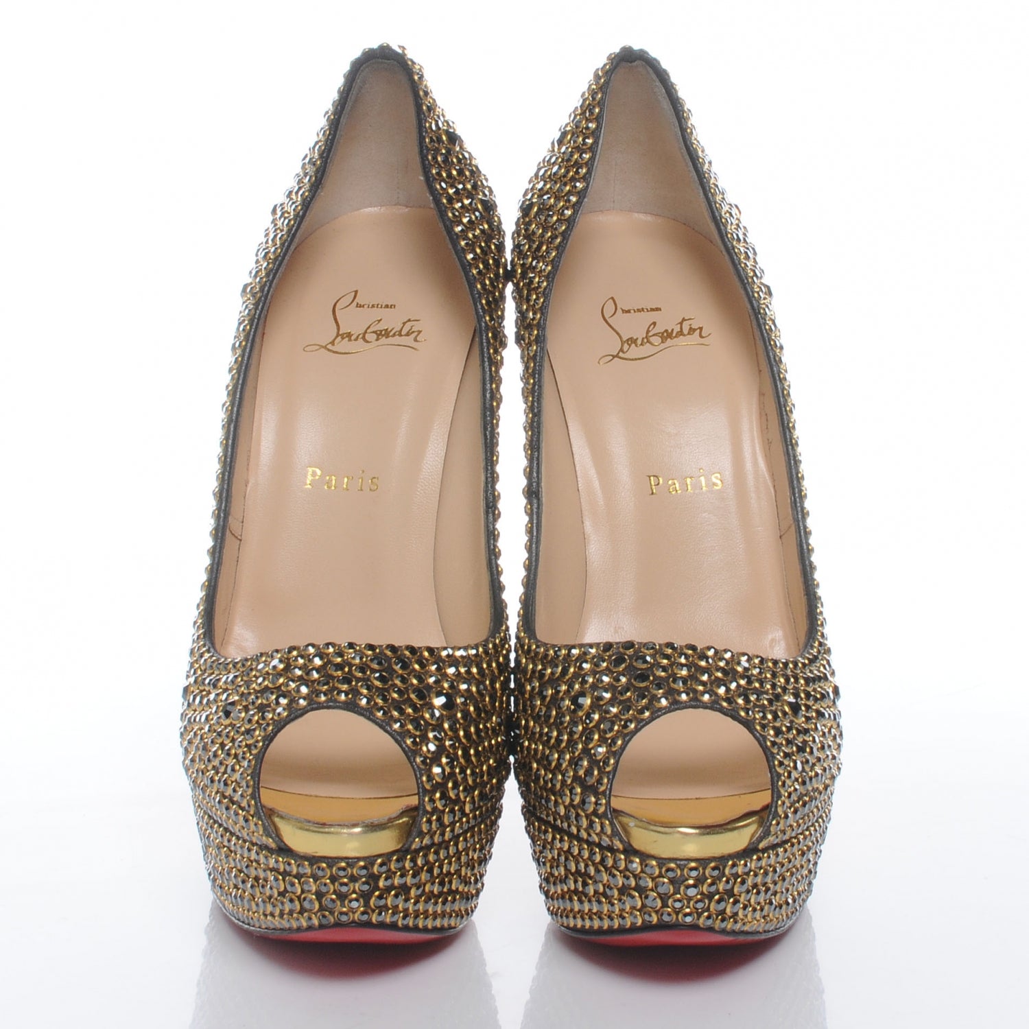 Christian Louboutin Strass Lady Peep 150 Pumps 41 2 of 7