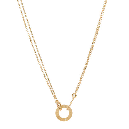 Cartier 18K Yellow Gold 2 Diamond LOVE Necklace 1 of 7