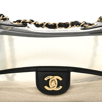 Chanel Lambskin PVC Medium Sand By The Sea Flap Black 8 of 11