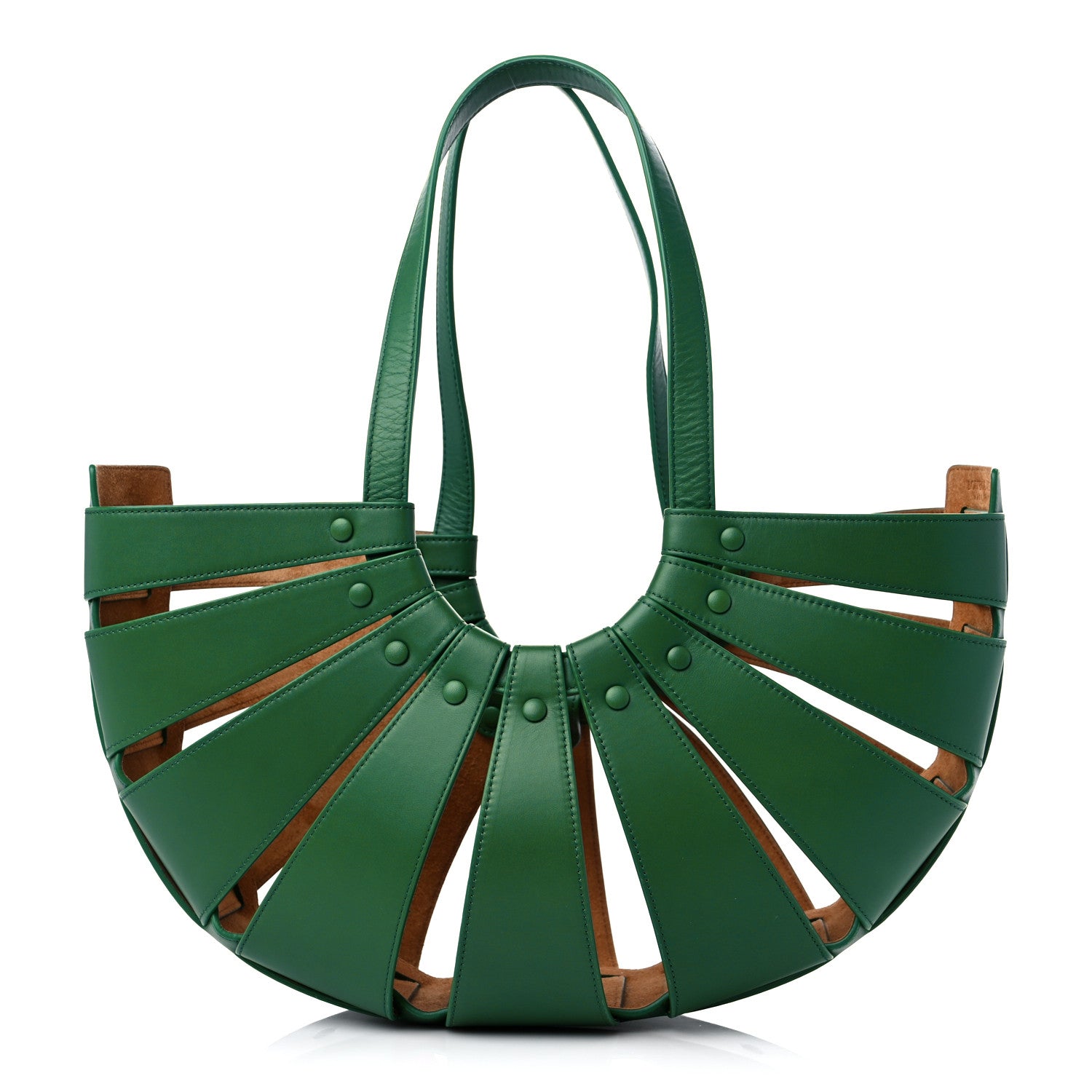 Bottega Veneta French Calfskin Shell Bag Racing Green 2 of 10