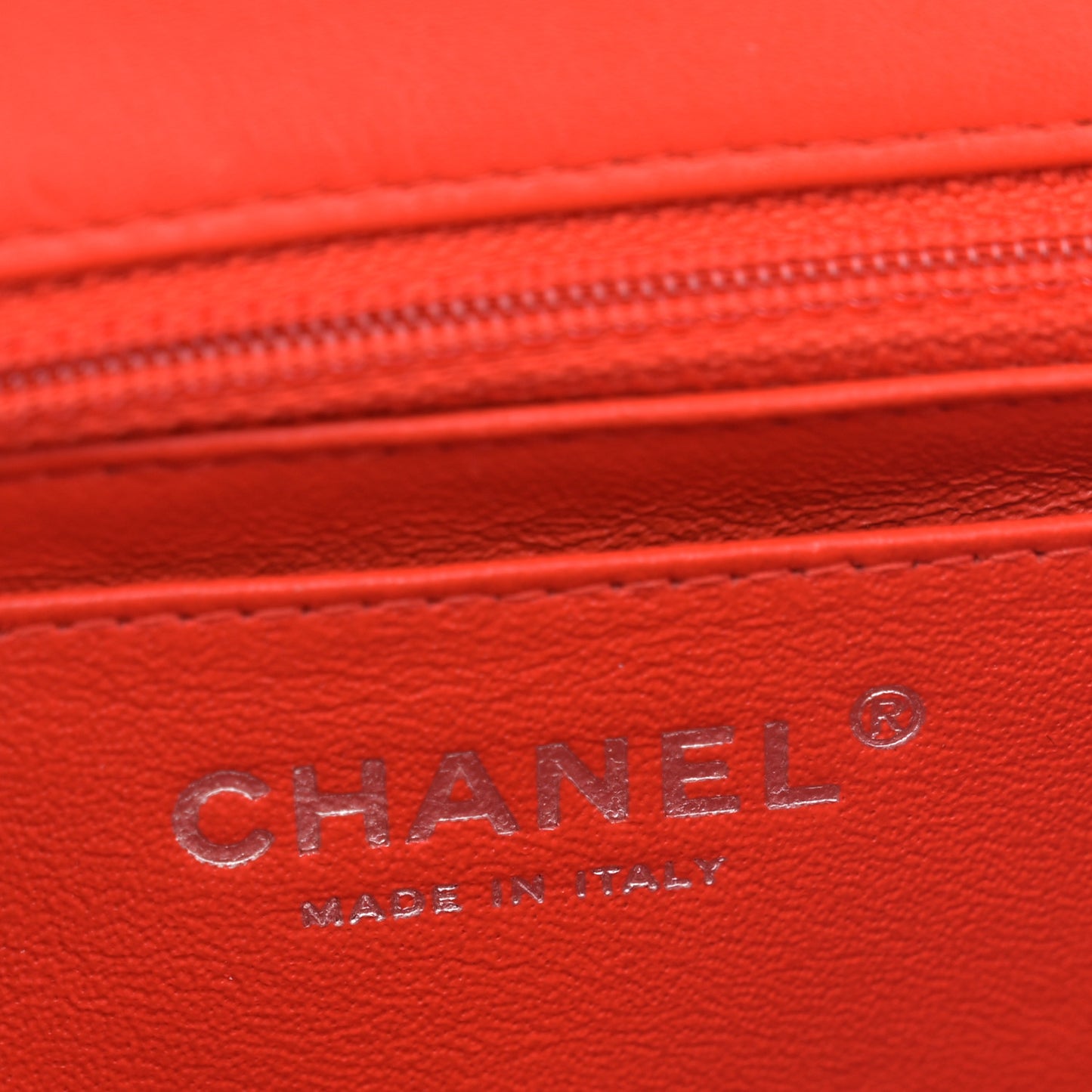 Patent Quilted Mini Square Flap Red