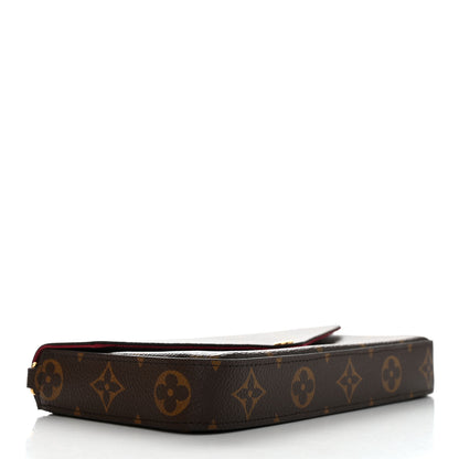 Louis Vuitton Monogram Pochette Felicie Chain Wallet Fuchsia 5 of 17
