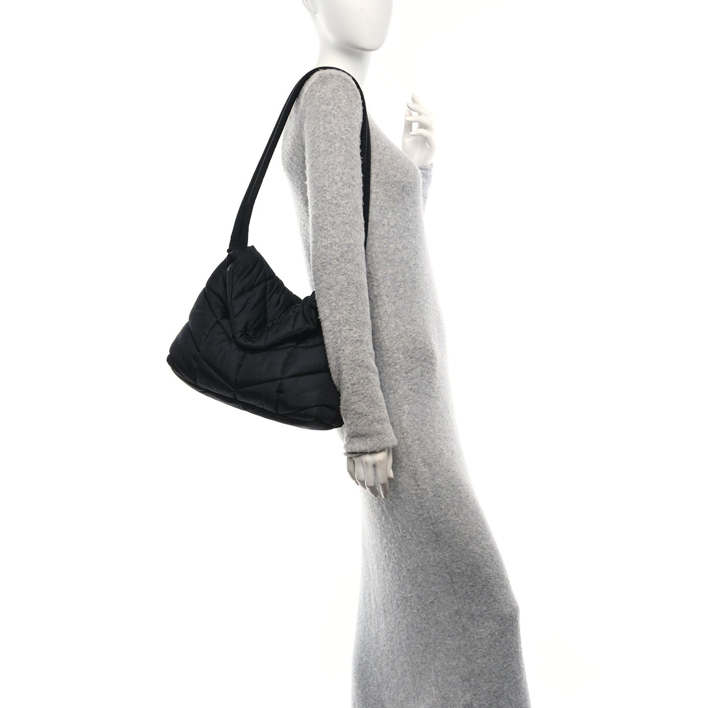 Econyl Nylon Lou Puffer Messenger Black