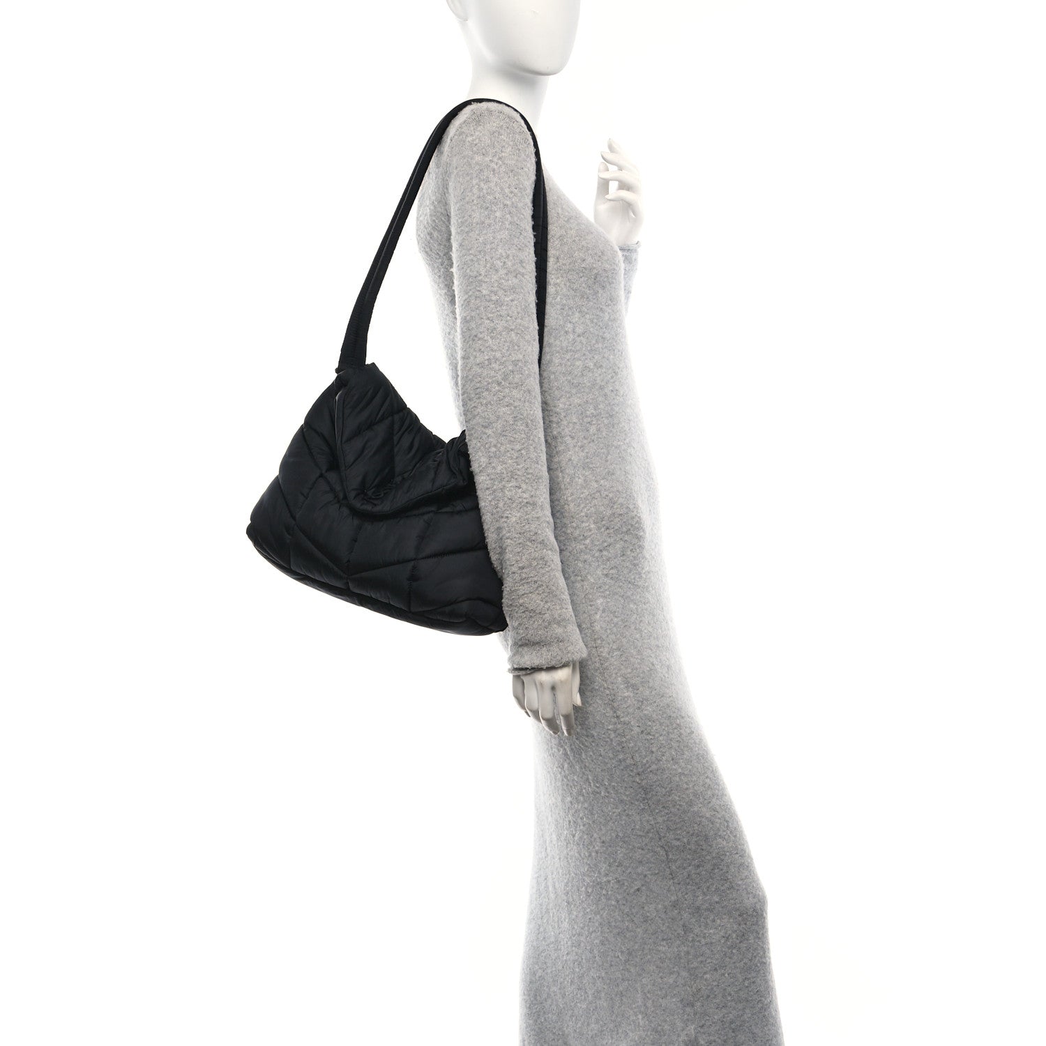 Saint Laurent Econyl Nylon Lou Puffer Messenger Black 2 of 11