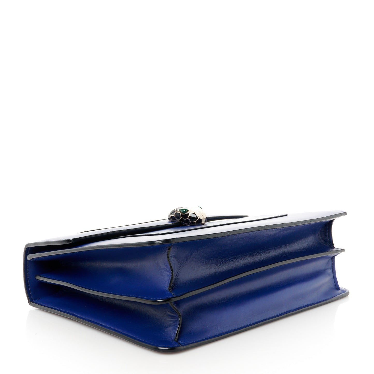 Calfskin Large Serpenti Forever Top Handle Blue