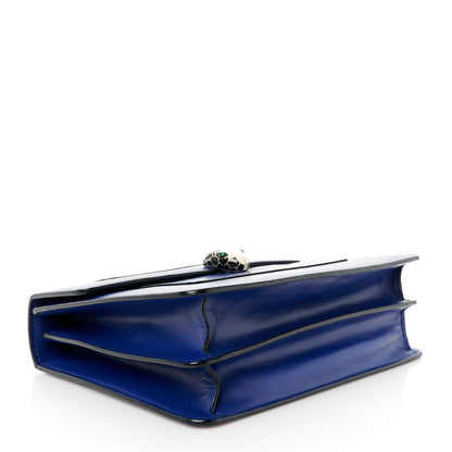 Bulgari Calfskin Large Serpenti Forever Top Handle Blue 5 of 13