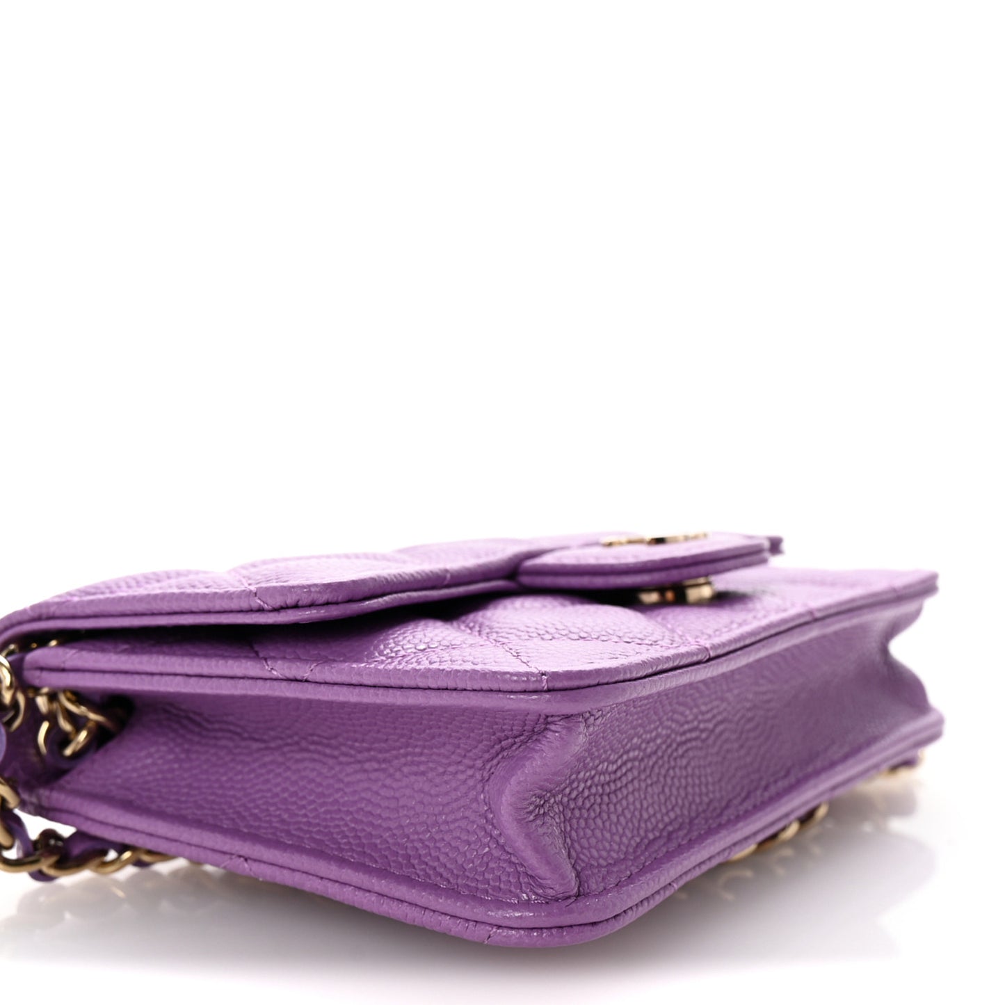 Caviar Quilted Mini Chain Bag Purple