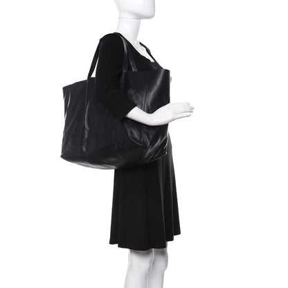 Celine Lambskin Horizontal Cabas Black 2 of 10