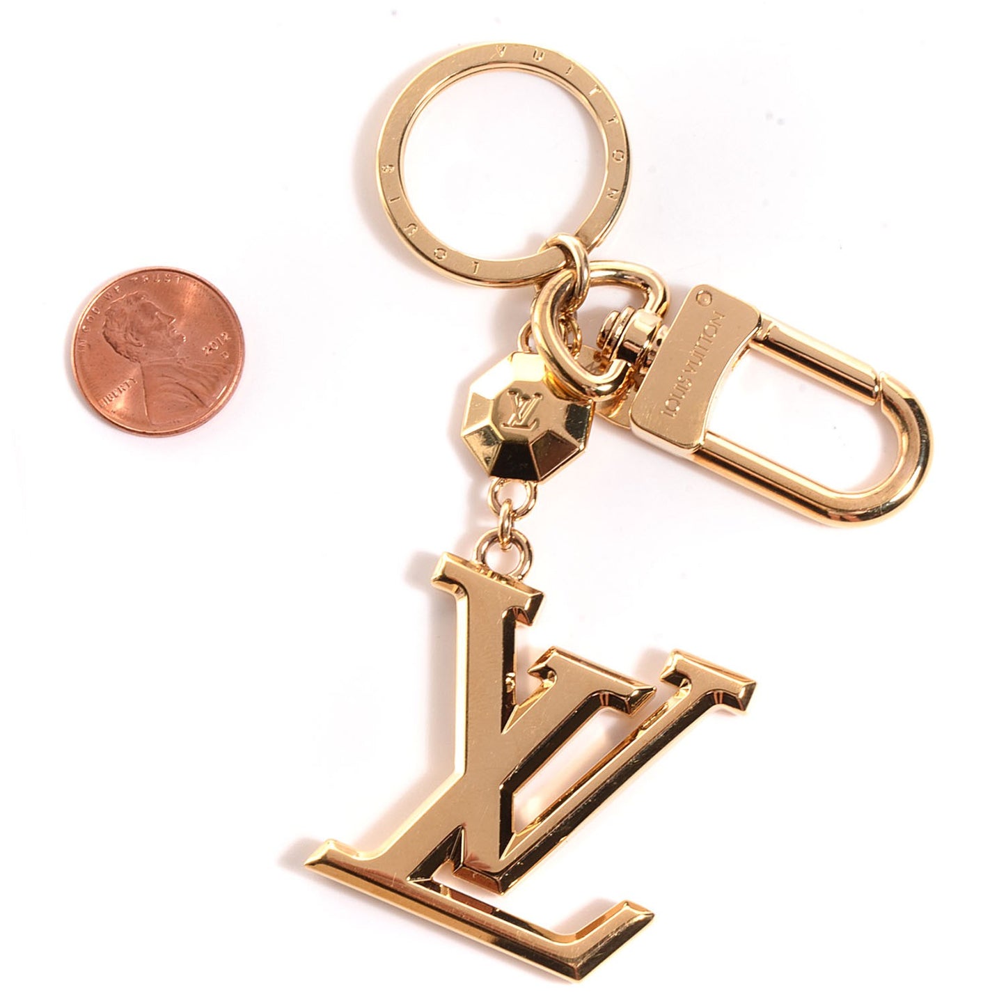LV Facettes Key Holder Gold