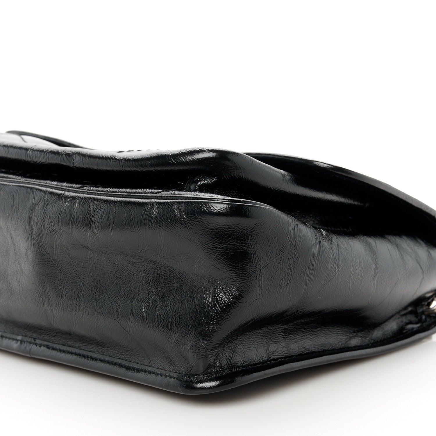 Saint Laurent Crinkled Calfskin Matelasse Monogram Medium Niki Chain Satchel Black 10 of 10