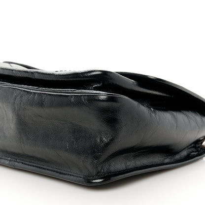Saint Laurent Crinkled Calfskin Matelasse Monogram Medium Niki Chain Satchel Black 10 of 10
