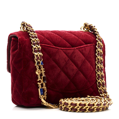 Chanel Velvet Enamel Mini Flap Red 3 of 12