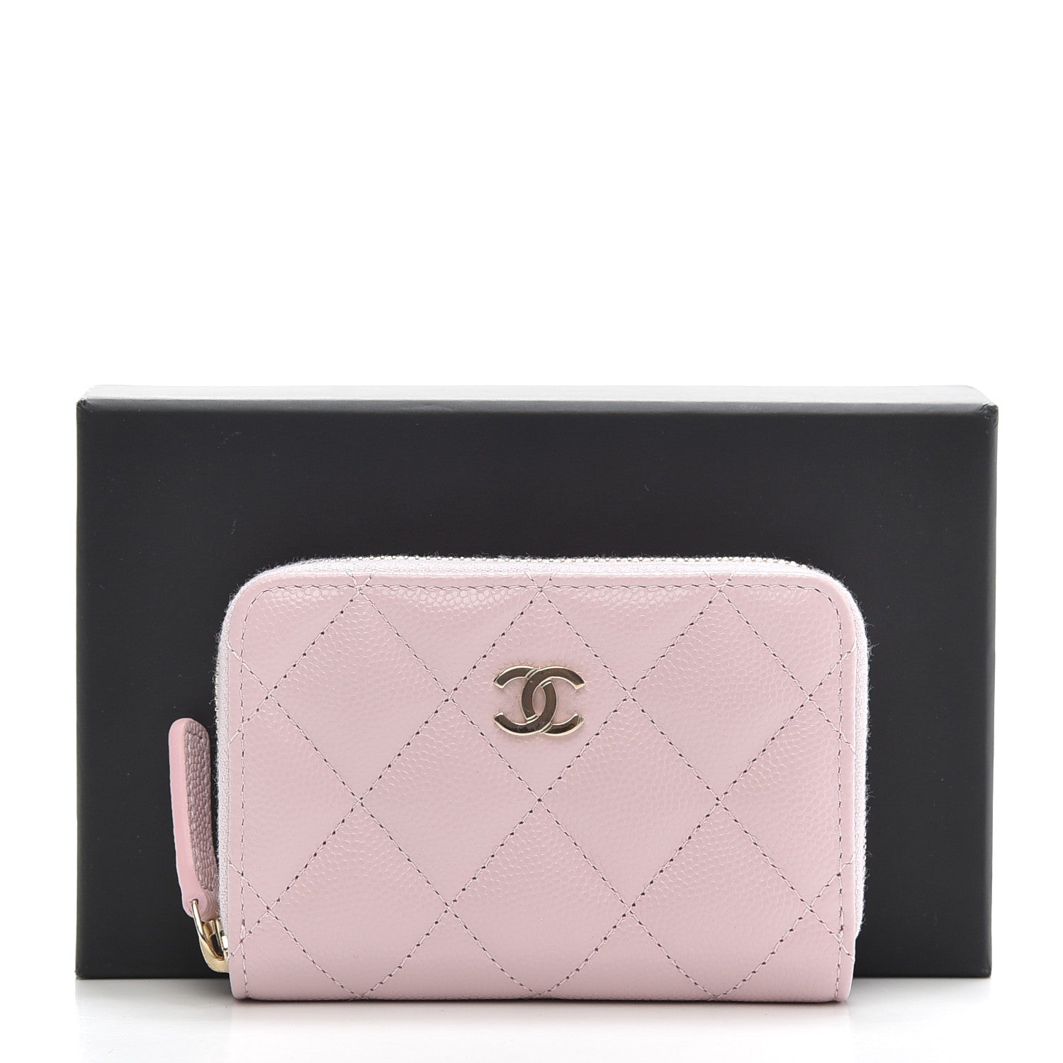 Chanel Caviar Quilted Zip Coin Purse Light Pink 8 of 8