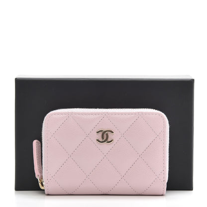 Chanel Caviar Quilted Zip Coin Purse Light Pink 8 of 8
