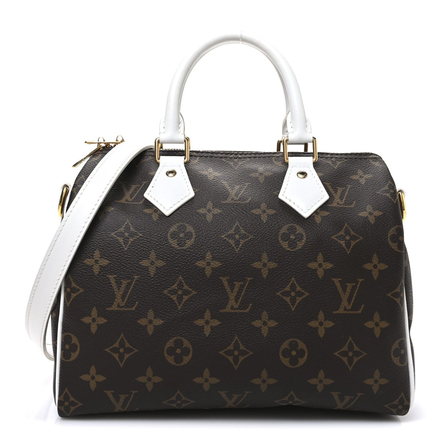 Monogram LV Match Speedy Bandouliere 25 White