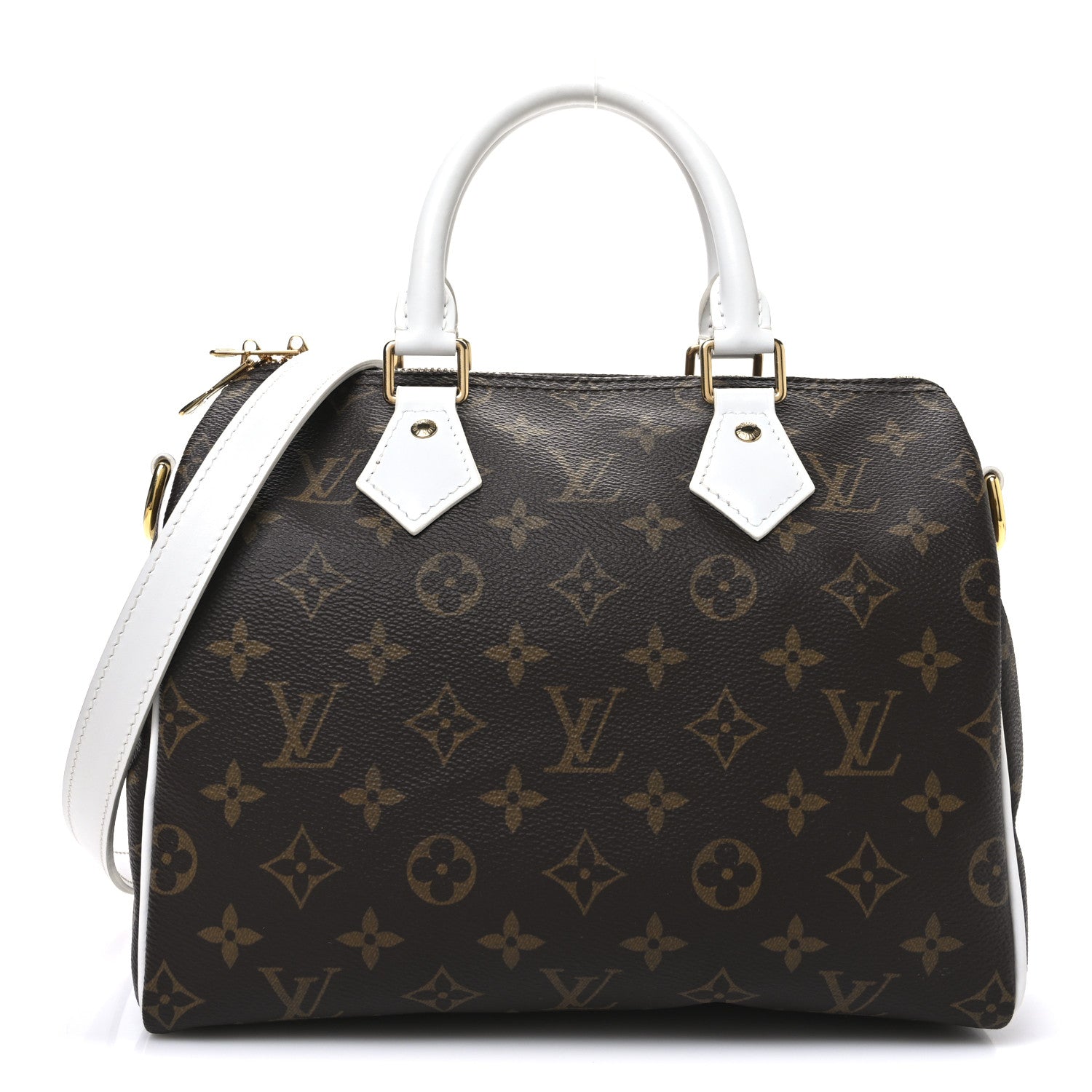 Louis Vuitton Monogram LV Match Speedy Bandouliere 25 White 1 of 11