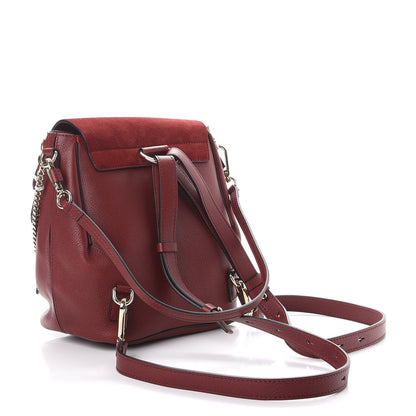 Chloe Suede Calfskin Medium Faye Backpack Sienna Red 3 of 10