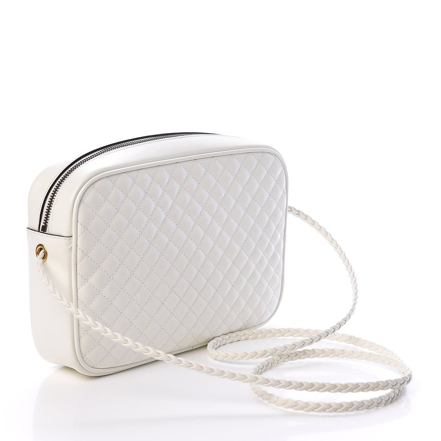 Gucci Calfskin Web Trapuntata Small Shoulder Bag Off White 3 of 10
