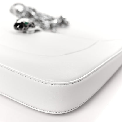 Bulgari Calfskin Serpenti Baia Shoulder Bag White 8 of 8