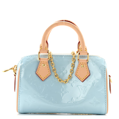 Louis Vuitton Vernis Monogram Nano Speedy Sky 1 of 9