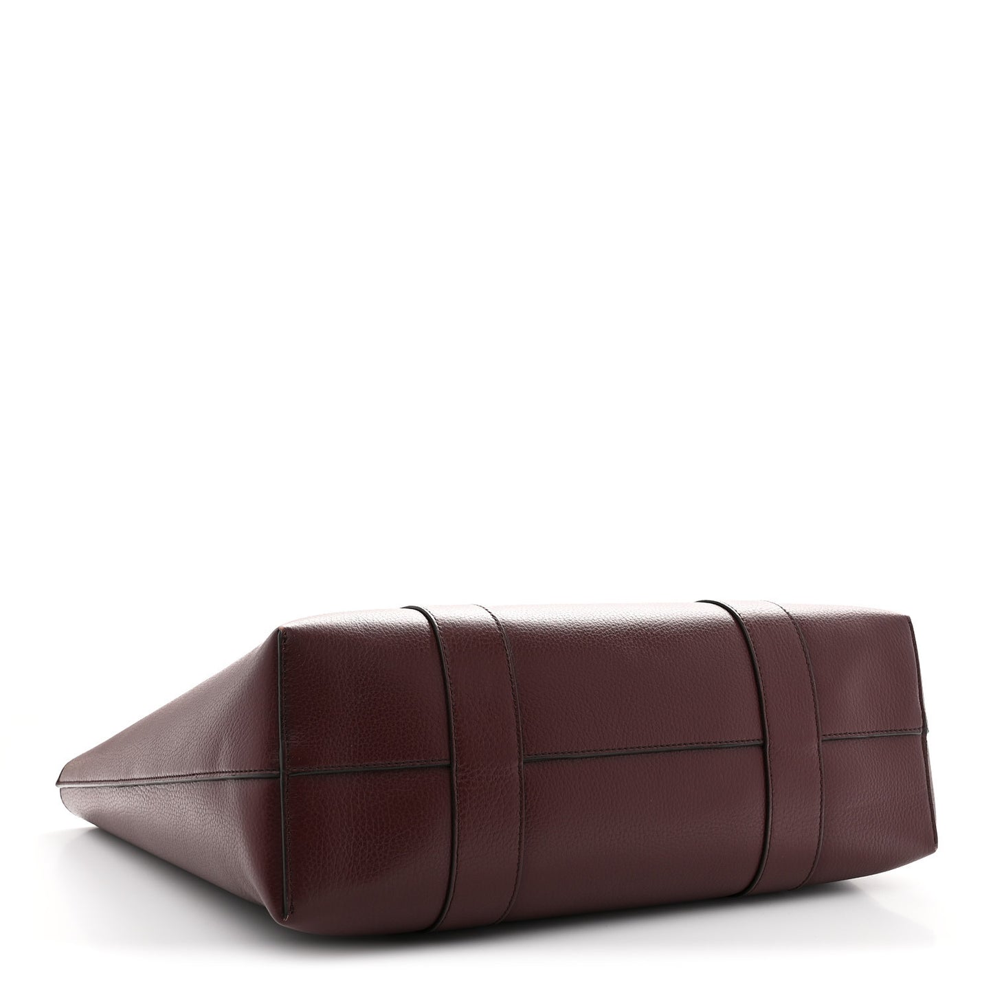 Small Classic Grain Bayswater Tote Burgundy Oxford Blue