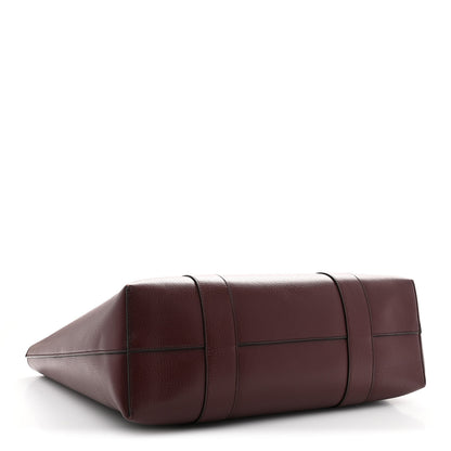 Mulberry Small Classic Grain Bayswater Tote Burgundy Oxford Blue 4 of 10