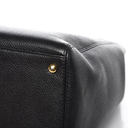 Chanel Calfskin Cerf Executive Shopper Tote Black 12 of 14