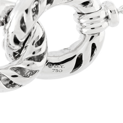 David Yurman 18K White Gold Diamond Belmont Single Station Bracelet 3 of 3