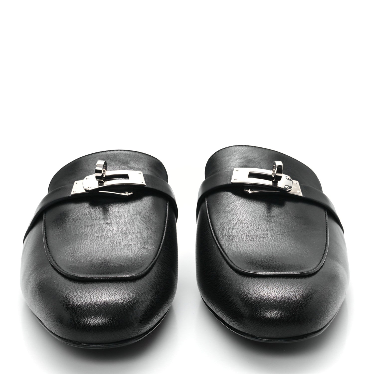 Hermes Goatskin Oz Mules 40 Black 3 of 10