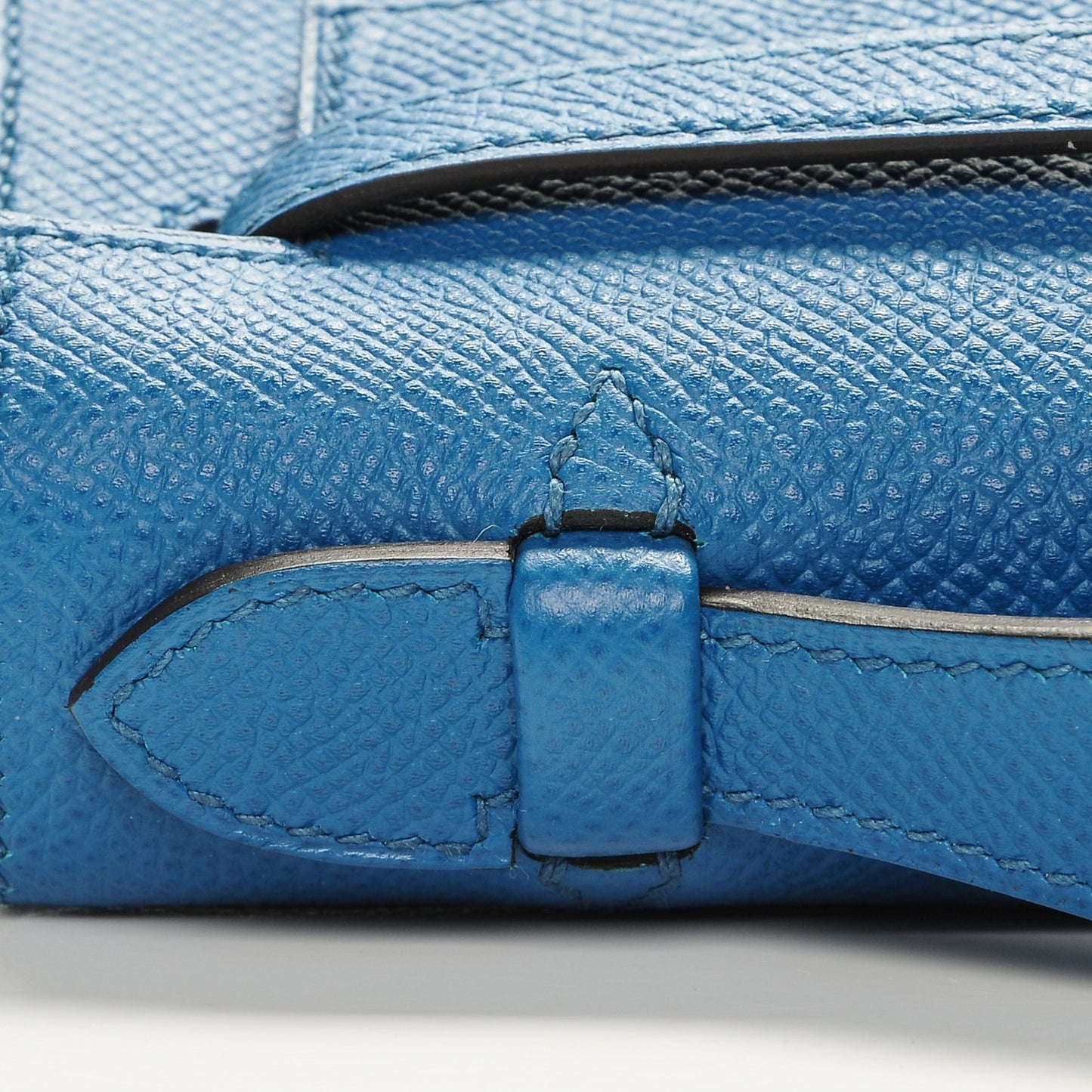 Epsom Kelly Pochette Clutch Bleu Izmir