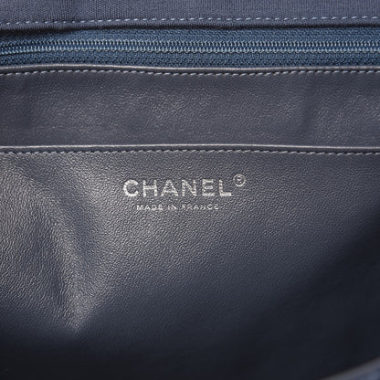 Chanel Jersey Quilted Maxi Single Flap Blue 7 of 14