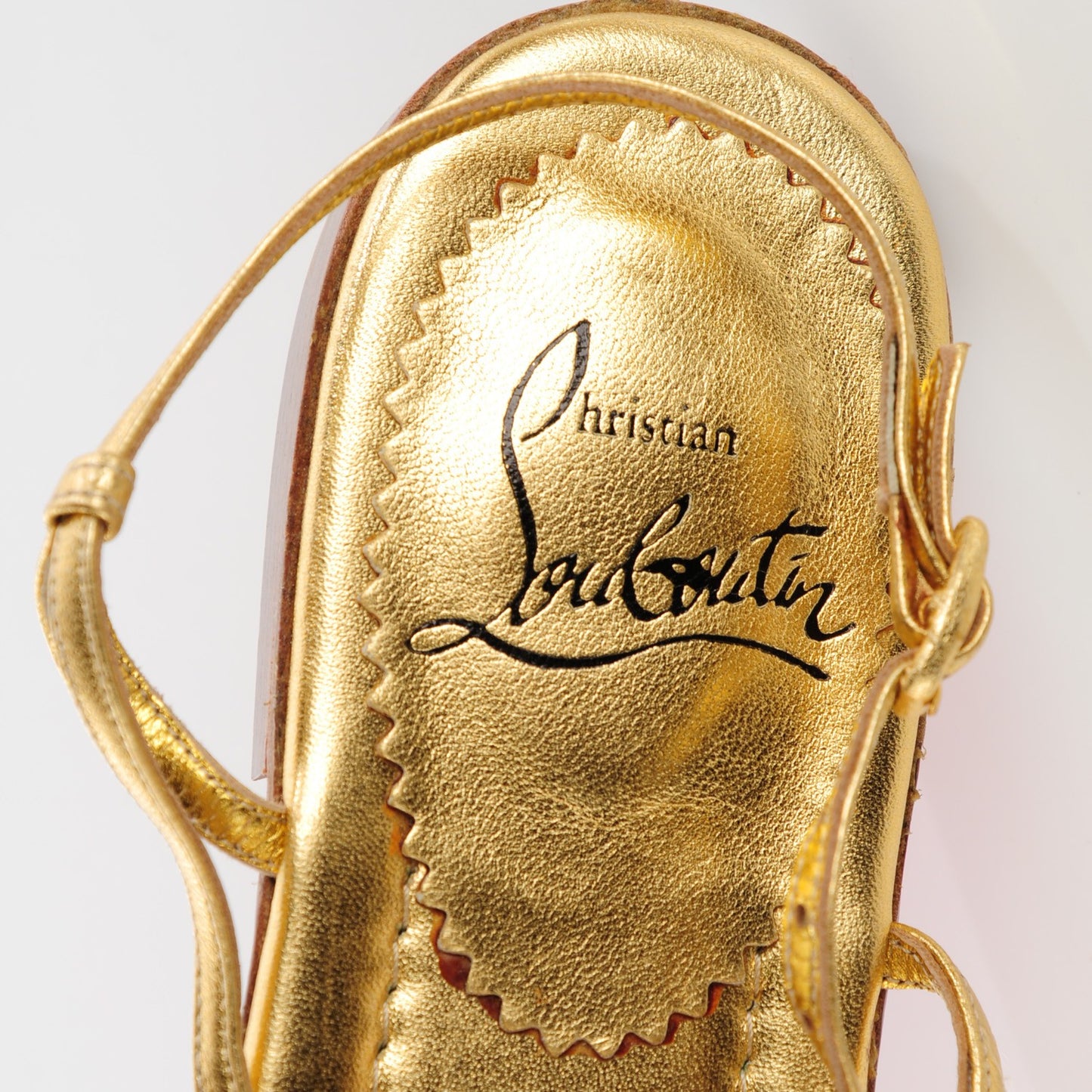 Metallic Flat Sandals 38.5 Gold