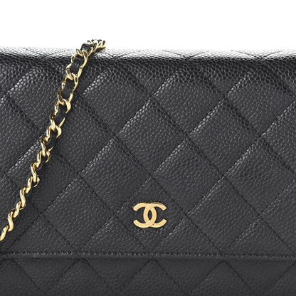 Chanel Caviar Quilted Wallet On Chain WOC Black 11 of 11