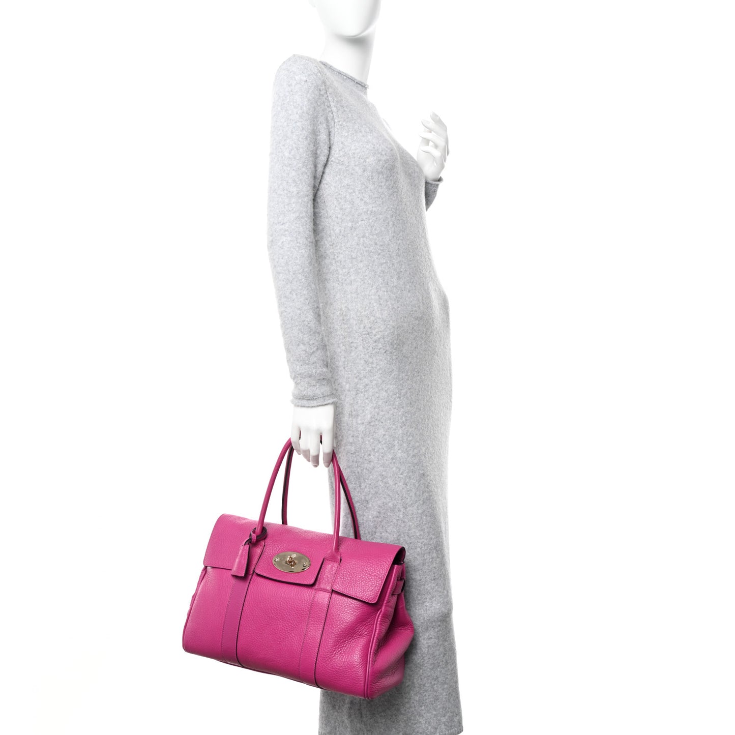 Natural Leather Bayswater Hot Fuchsia