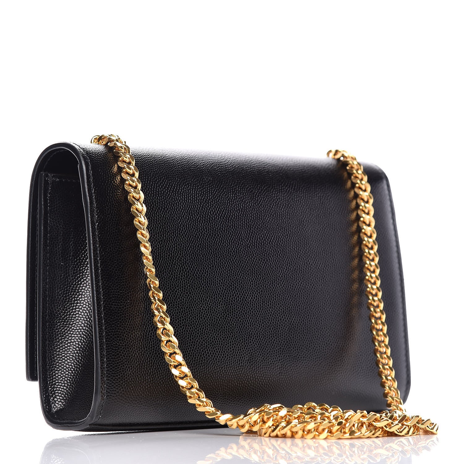 Saint Laurent Grain De Poudre Small Monogram Kate Satchel Black 3 of 9