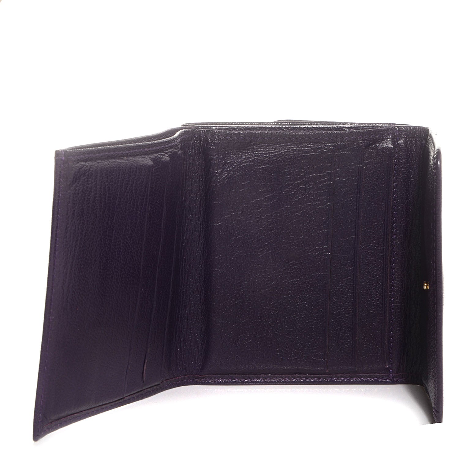 Chanel Chevre Goatskin Compact CC Flap Wallet Purple 8 of 9
