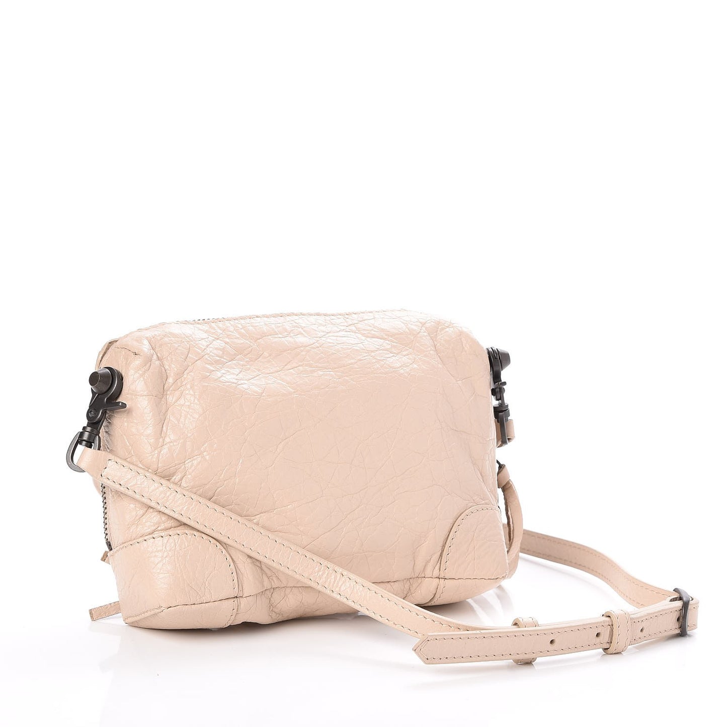 Agneau Classic Hardware XS Reporter Crossbody Light Beige