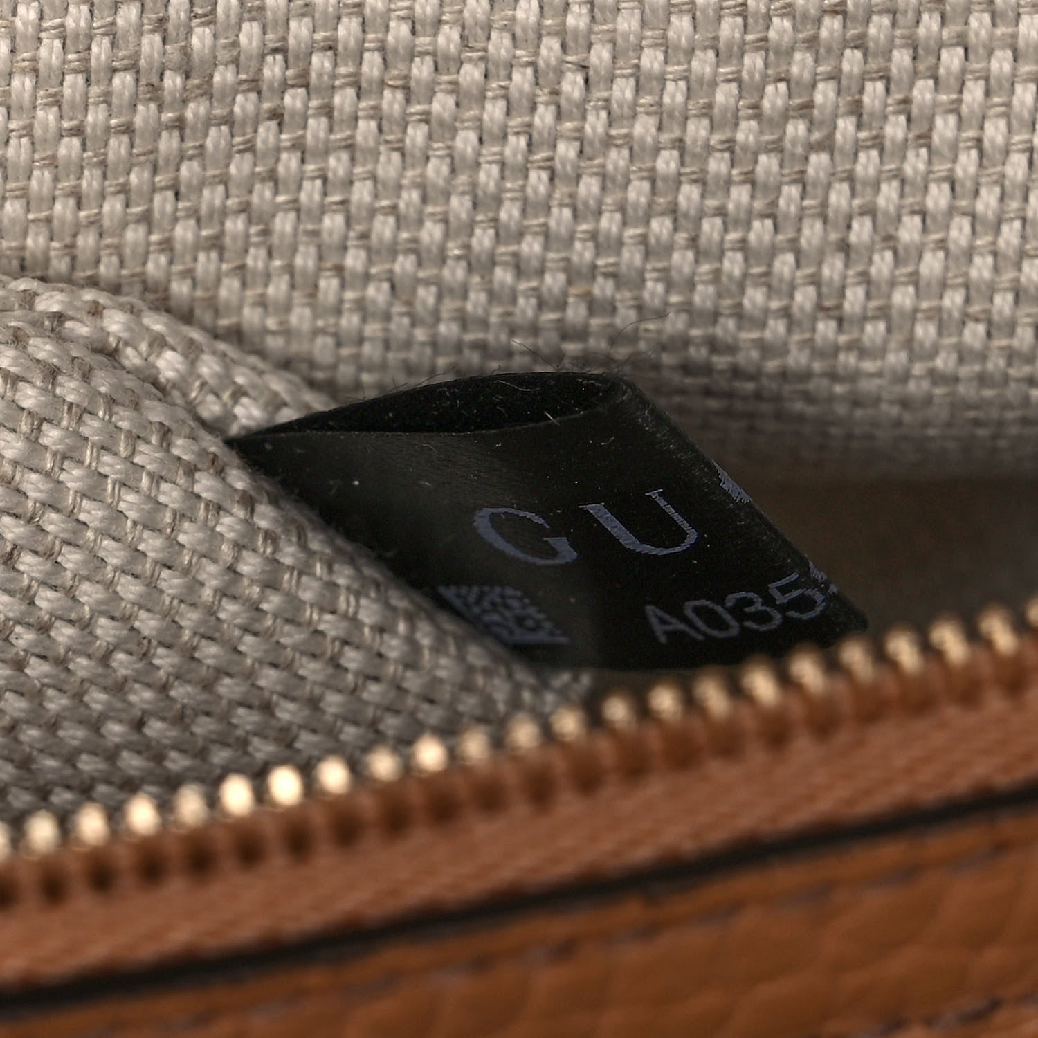 Gucci Pebbled Calfskin Medium Soho Flap Crossbody Camelia 8 of 12