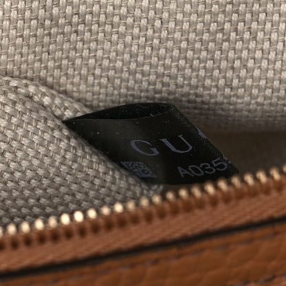 Gucci Pebbled Calfskin Medium Soho Flap Crossbody Camelia 8 of 12