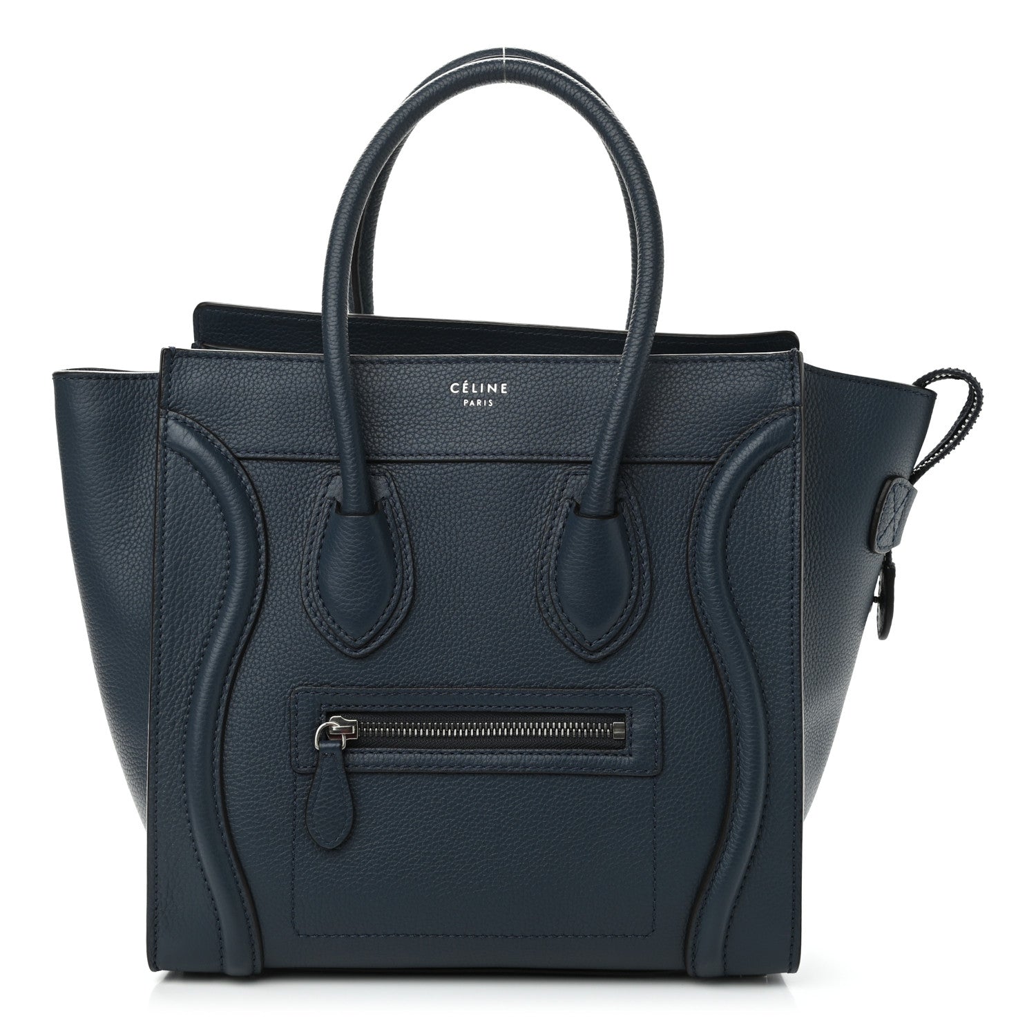 Celine Drummed Calfskin Micro Luggage Orage 1 of 10