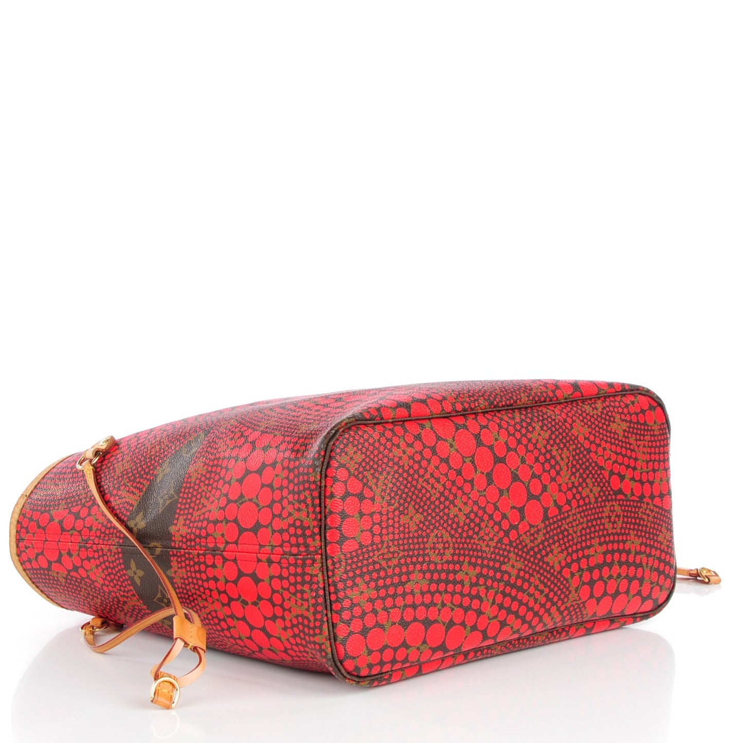 Monogram Kusama Waves Neverfull MM Red
