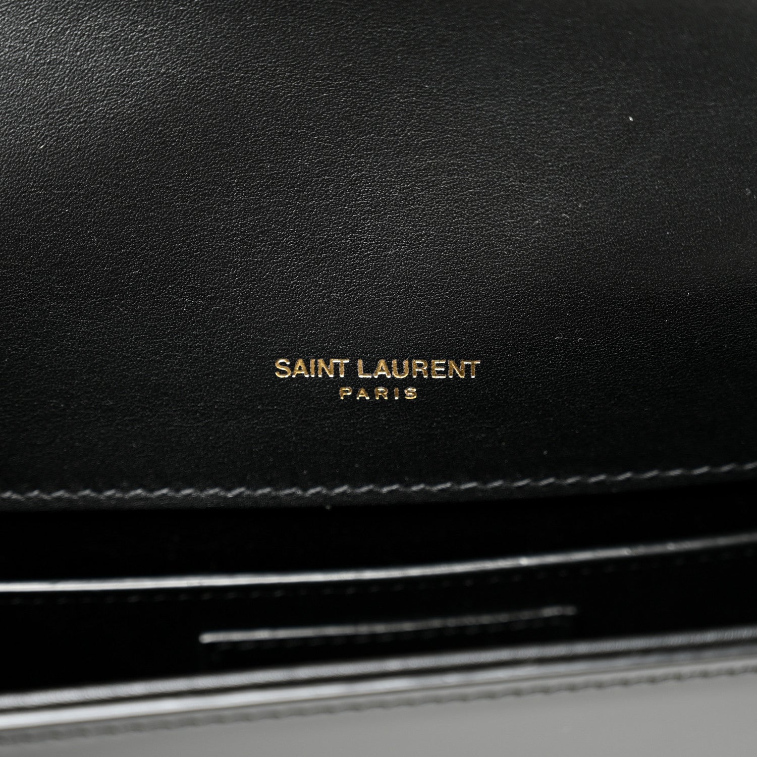 Saint Laurent Nappa Patent Calfskin Two-Toned Small Monogram Kate Satchel Alabastro Black 6 of 10
