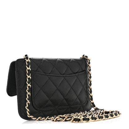 Chanel Caviar Fabric Graffiti Foldable Tote Bag With Chain Black Multicolor 4 of 19