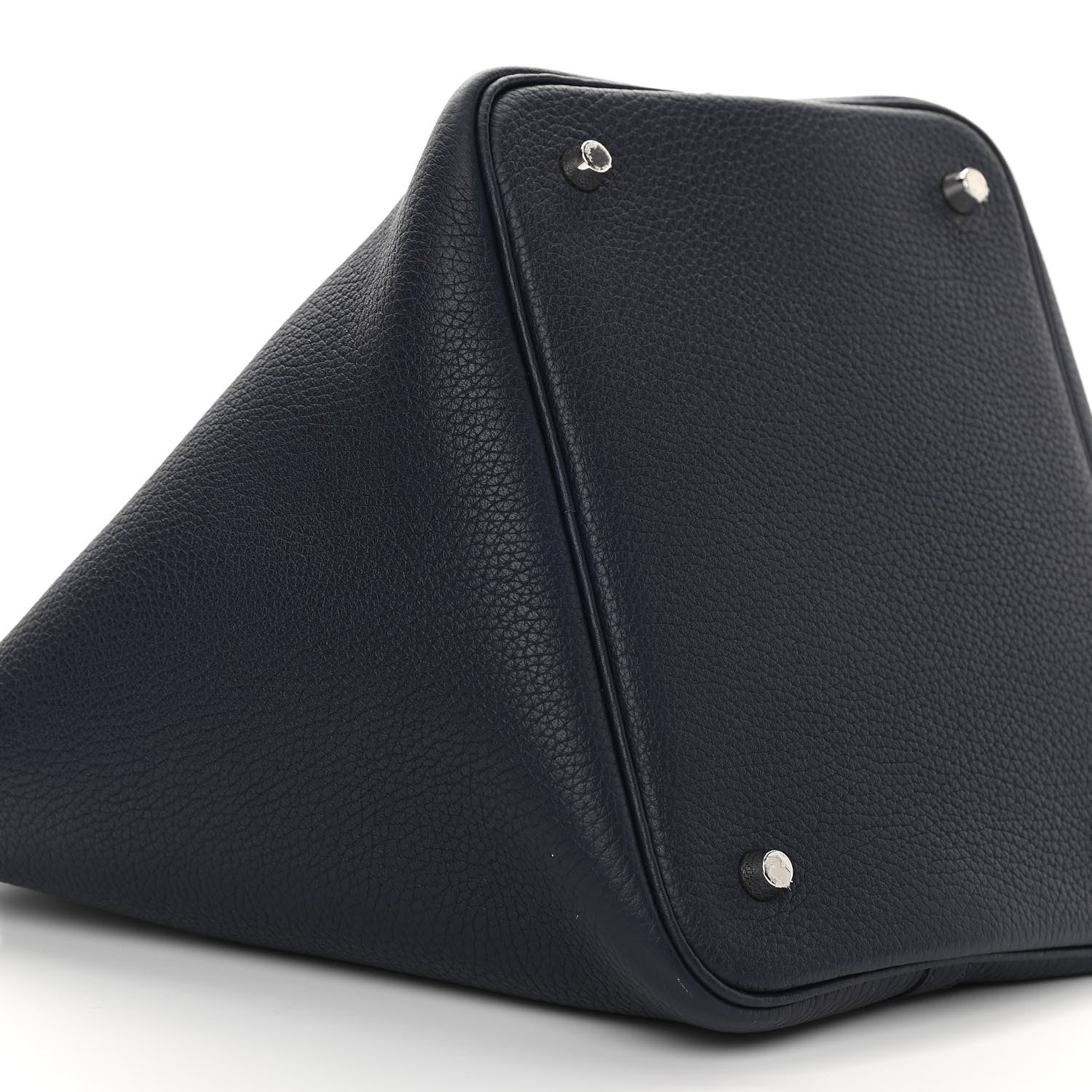 Hermes Taurillon Clemence Swift Eclat Picotin Lock 22 MM Bleu Nuit Bleu Electrique 9 of 12