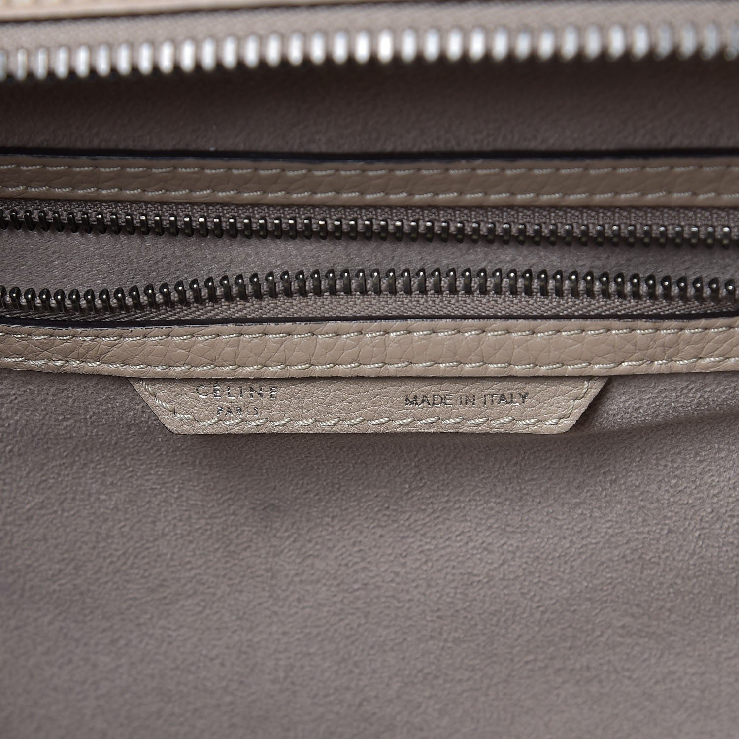 Celine Drummed Calfskin Mini Luggage Dune 6 of 19