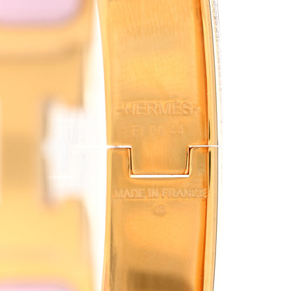 Hermes Enamel Narrow Clic Clac H Bracelet PM Rose Dragee 4 of 4