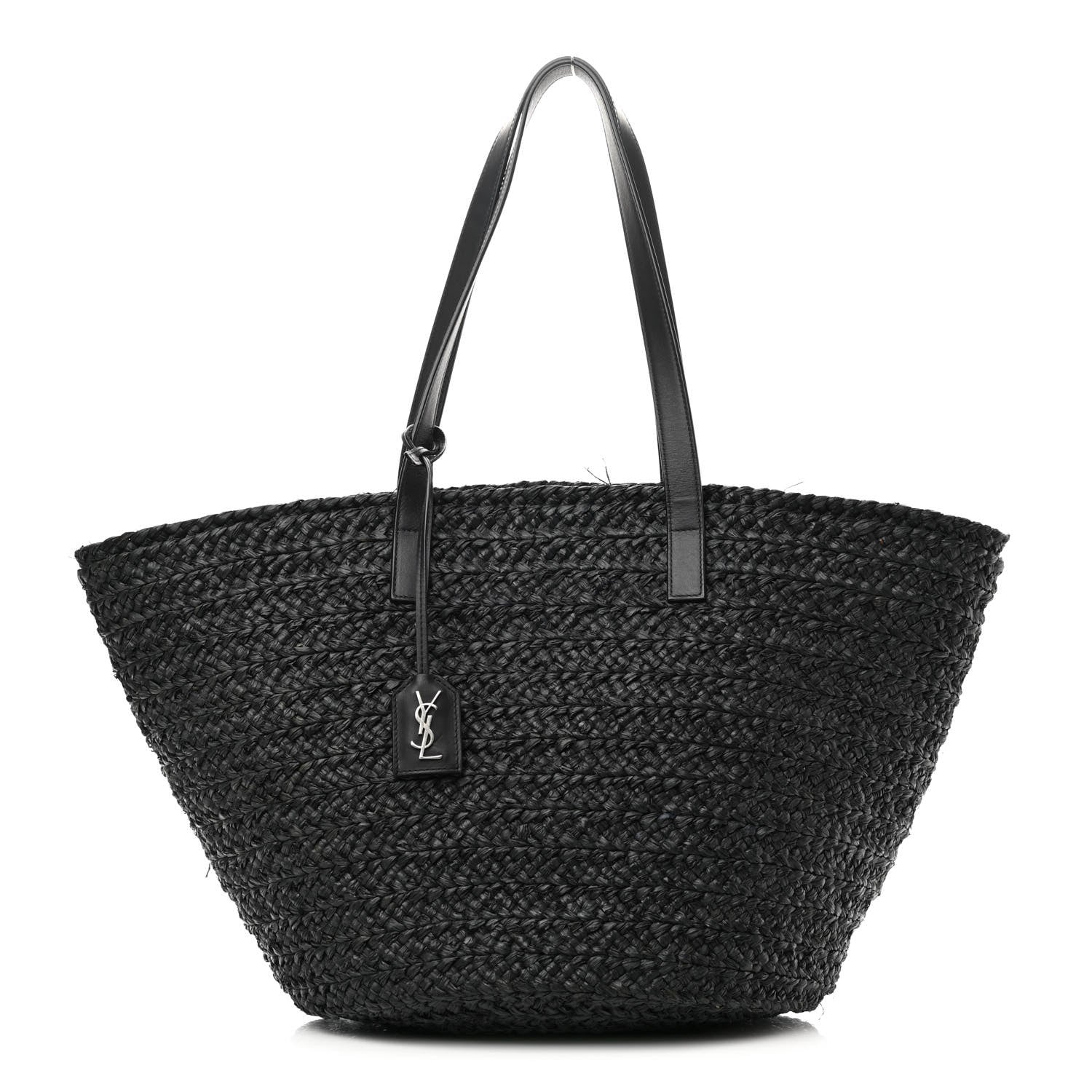 Saint Laurent Raffia Panier Bag Black 1 of 11